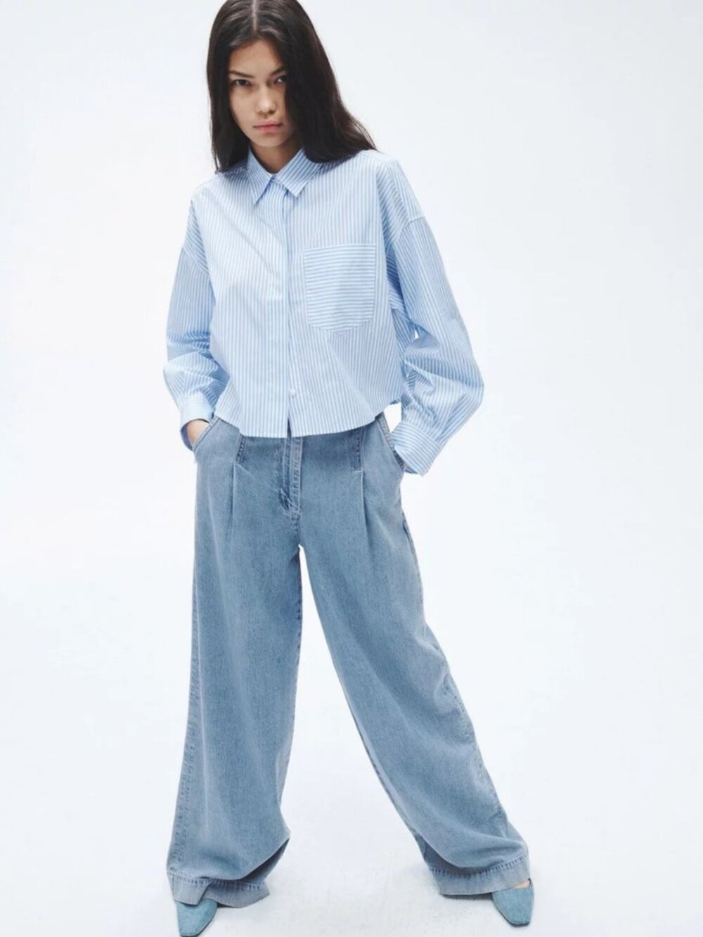 Rag & Bone Billie Featherweight Abigail Pleated jeans Pants Size 25 36988 - Picture 3 of 16